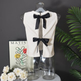 Bow Tie Color Clash Cardigan Vest GFRT-060099TBZ