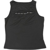 Sleeveless Pullover Hollow Out Tops GZJQ-K25L71348