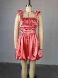 Halterneck Tube Top Pod Sleeveless Mini Dress GCNE-72549