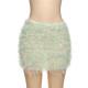 Color Block Tassel Tight Skirts GZJQ-K25J65344