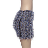 Color Block Tassel Tight Skirts GZJQ-K25J65344