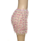 Color Block Tassel Tight Skirts GZJQ-K25J65344