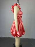 Halterneck Tube Top Pod Sleeveless Mini Dress GCNE-72549