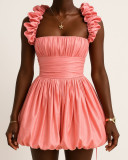 Halterneck Tube Top Pod Sleeveless Mini Dress GCNE-72549