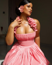 Halterneck Tube Top Pod Sleeveless Mini Dress GCNE-72549