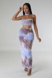 Bib Neck Wrap Backless Long Skirts 3 Piece Set GXIN-S-8666