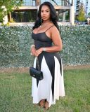 Sling Color Block Loose Maxi Dress GXIN-S-8750