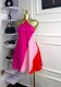 Color Block Sleeveless Backless Mini Dress GXIN-S-8846