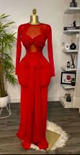 Solid Color Long Sleeve Bodycon Dress GXIN-S-8794