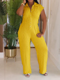 Sleeveless Lapel Straight Jumpsuit AIL-323