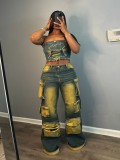 Vintage Casual Loose Jeans LX-6057