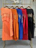 Fashion Patchwork Irregular Top Long Skirts Set GZRF-77115