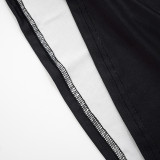 Halterneck Print Sleeveless Maxi Dress MXBF-J25DS063