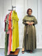 Solid Color Long Sleeved Pleated Dress GZRF-77091