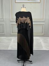 Fashion Patchwork Irregular Top Long Skirts Set GZRF-77115