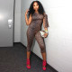 Leopard Print Slash Shoulder Seventh Pants Suit MXBF-J25ST061