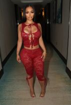 Pre Order: About 7 work days shipping Lace Hollow Out Suit YUEM-300702