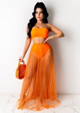Solid Mesh See Though Beach Skirt OSM-4341