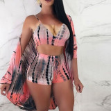 Sexy Printed +Poncho 3 Piece Set BN-9089