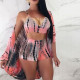 Sexy Printed +Poncho 3 Piece Set BN-9089