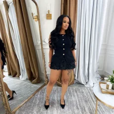 Sleeveless Solid Color Two Piece Skirts Set QYMF-3083