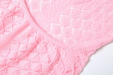 Solid Color Mesh Knits Beach Dress DLSF-W25D65483