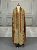 Pleated Print Cardigan Long Coats GZRF-77102