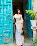Fashion Press Pleated Petal Sleeve Pants Suit GZRF-HY-688