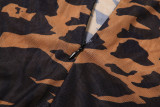 Leopard Print Long Sleeve Jumpsuit GSLF-K24Q71125