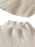 Solid Color Zipper Ruffles Two Piece Skirts Set QYMF-3086