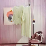Fashion Press Pleated Petal Sleeve Pants Suit GZRF-HY-688