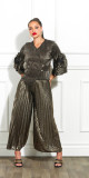 Fashion Press Pleated Petal Sleeve Pants Suit GZRF-HY-688