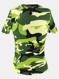 Camouflage Print Short Sleeve T Shirts QYMF-3150