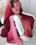 Gradient Color Loose Batwing Sleeve Robe Coats  GZRF-KH-0076