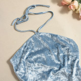 Hollow Out Backless Tie Up Mini Dress GNZD-51670DBD