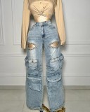 Hollow Out Hot Drill Fashion Jeans YUMT-YMT402