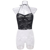See-Through Lace-Up Backless Small Camisole Top GNZD-51478THD