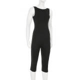 Sleeveless Solid Color Backless Jumpsuit GLRF-WFP39653