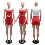 Lapel Sleeveless Tops Two Piece Pants Set CYA-901842