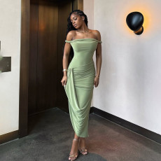 Sexy Tie Up Backless Pleated Maxi Dress GSLF-K25D67099