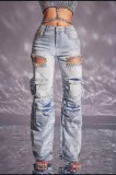 Hollow Out Hot Drill Fashion Jeans YUMT-YMT402