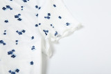 Print Short Sleeve Pajama Shorts Two Piece Set GSLF-K25S72318