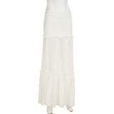 Lace Patchwork Hollow Out Long Skirt GLRF-WDD36398