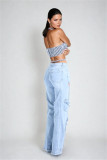 Hollow Out Hot Drill Fashion Jeans YUMT-YMT402