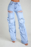 Hollow Out Hot Drill Fashion Jeans YUMT-YMT402