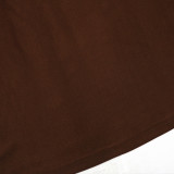 Short Sleeve Solid Color Tops Two Piece Skirt Set CYA-901847