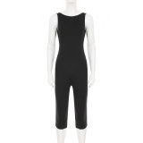 Sleeveless Solid Color Backless Jumpsuit GLRF-WFP39653