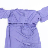 One-Shoulder Irregular Ruffle Long Dress CYA-901905
