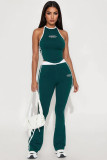 Print Sleeveless Sport Two Piece Pants Set GMJL-XX690
