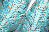 Snake Print Sexy Hollow Out Skinny Jumpsuit GSLF-K25Q70382